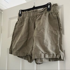 H&M Green High Wasted Shorts
